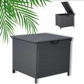 Sivý záhradný úložný box z technoratanu XL