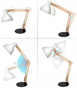 Stolná lampa 1xE27/40W/230V biela/čierna