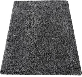 Antracitový shaggy koberec s vysokým vlasom – pohodlie pre domov Rozmer: 200x290 cm
