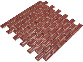 Keramická mozaika CBR 112 Brick Bond Diamond uni červená 30x30 cm