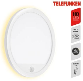Telefunken 313706TF-LED Vonkajšie nástenné svietidlo so senzorom LED/15W/230V IP44
