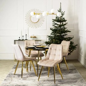 PROXIMA.store - Čalúnená jedálenská stolička CARO FARBA: sivá