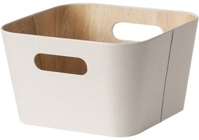 Kitchisimo Set 2 úložných košíkov 27 × 27 × 16 cm, krémová, M