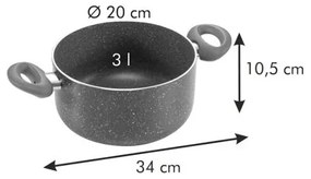 Tescoma Kastról MANICO ROSSO ø 20 cm, 3.0 l , 3 l