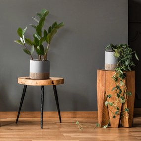 KERAMICKÝ KVETINÁČ (FI) 13X11 CM SIVÁ