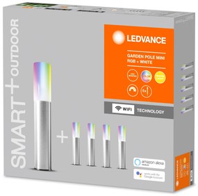 LEDVANCE Chytré záhradné zapichovacie LED osvetlenie SMART WIFI GARDEN POLE, 3,8 W, teplá biela, RGB, 5x zdro