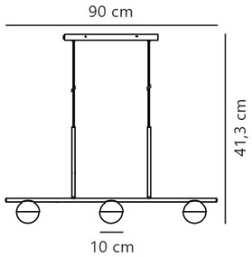 Nordlux - Luster na lanku CONTINA 3xG9/5W/230V čierna