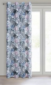ZÁCLONA NA KRÚŽKOCH MALIBU 140X250 CM KVETY