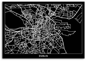 Gario Obraz na plátne Plán mesta Dublin Rozmery: 60 x 40 cm