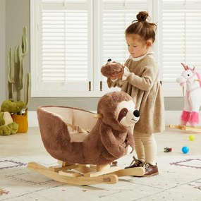 Spielwerk Hojdací leňochod s bezpečnostným pásom, hnedá