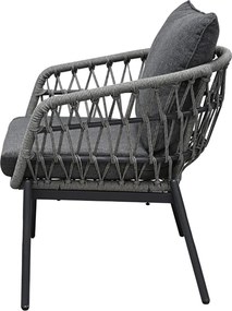 Autronic BONTEC Záhradná sedacia súprava, kov, polyratan, sivá, AZ-L1880 GREY Farba: Šedá