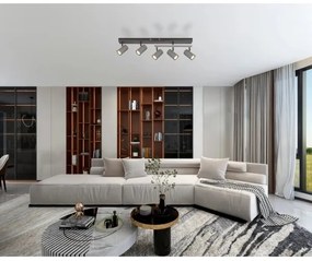 Globo 57911-5S - Bodové svietidlo ROBBY 5xGU10/35W/230V šedá