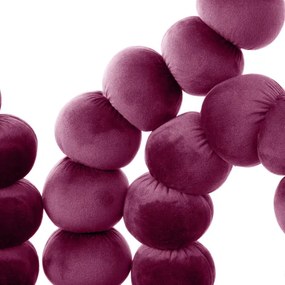 Jedálenská stolička BUBBLE BEAM zamatová bordová s čiernymi nohami 873763