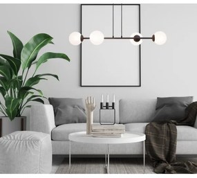 Luster na lanku FIRA 4xE27/60W/230V čierna