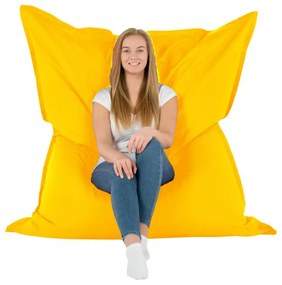Vankúš na sedenie žltý nylon