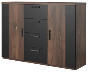 Komoda Signat Typ 26 (čierna + dub flagstaff). Akcia -20%. Vlastná spoľahlivá doprava až k Vám domov. 1042102