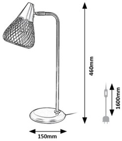 Rabalux 3181 - Stolná lampa FANNY 1xE14/25W/230V čierna