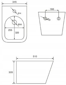 Mexen TEO Rimless wc misa závesná so sedátkom + bidet TEO, biela, 30850700+35855100