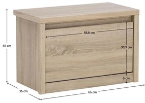 Botník (skrinka na topánky) Nordanas 23 (dub sonoma) . Vlastná spoľahlivá doprava až k Vám domov. 1097186