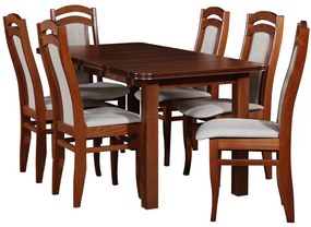 Jedálenská zostava Bachus 1+6 svetlý orech