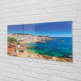 Sklenený obraz Španielsko coast beach city 125x50 cm
