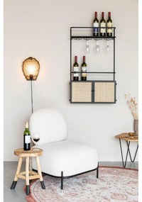 Čierny ratanový regál na víno Guuji - White Label