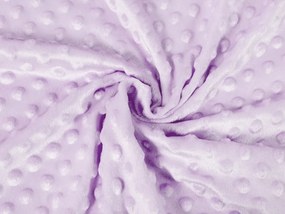 Biante Hrejivé posteľné obliečky Minky 3D bodky MKP-002 Fialové lila Jednolôžko 140x200 a 70x90 cm