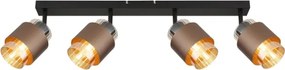 Globo 15560-4C - Bodové svietidlo MILLEY 4xE27/40W/230V čierna/bronzová