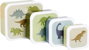 Sada 4 škatuliek na obed a desiatu dinosaurus