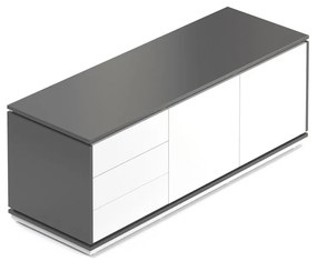 Kontajner Creator 153,6 x 53,6 cm, 3-modulový, biela / antracit