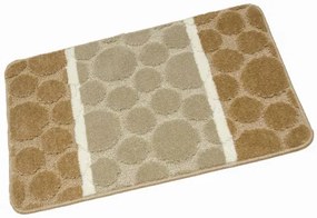 Sada kúpeľňových koberčekov SIENA béžová, bodky / pruhy