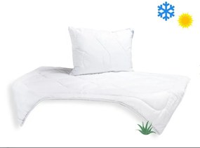 SET Prikrývka Aloe Vera 140x200cm celoročná 850g + Vankúš UNICO AloeVera 70x90cm 900g