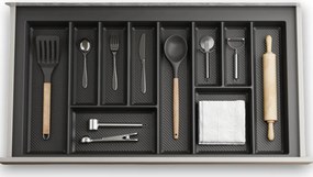 IN-DURO Príborník STRIPES 79 - 85 cm s hĺbkou 42 - 49 cm, antracit