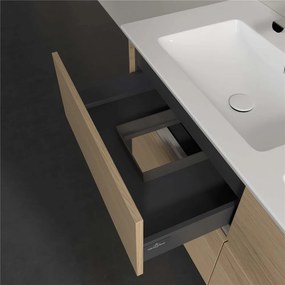 VILLEROY &amp; BOCH Collaro závesná skrinka pod dvojumývadlo, 4 zásuvky, 1261 x 480 x 610 mm, Nordic Oak, C14700VJ