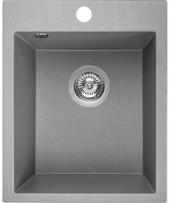 Laveo Chichi, 1-komorový granitový drez 390x480x205 mm, šedá, LAV-SBH_510T
