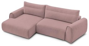 Svetloružová rohová pohovka Aden – Bobochic Paris