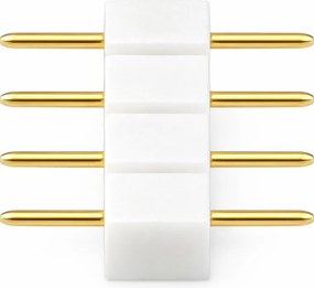 Vidlicový konektor pre RGB LED pásiky, 4-pinový rebríkový konektor, biely