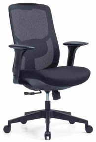 Kancelárska ergonomická stolička PYLON — látka, čierna / viac farieb Modrá Bez podhlavníka