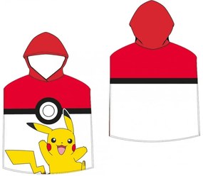 Detské pončo Pokémon Pokéball a Pikachu