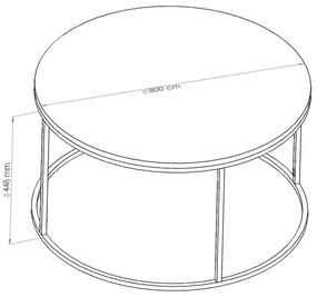Konferenčný stolík STARTIS 80x45 cm čierna