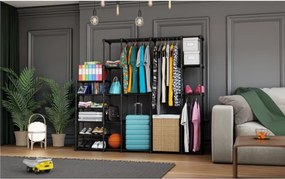 Otvorená šatníková skriňa Keeper 6.0 čierna
