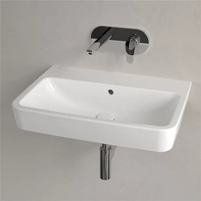 VILLEROY &amp; BOCH O.novo závesné umývadlo bez otvoru (zadná a spodná strana brúsená), s prepadom, 650 x 460 mm, biela alpská, s povrchom CeramicPlus, 4A41KJR1