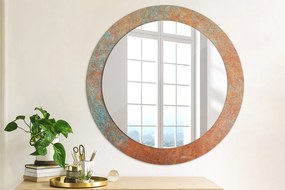 Okrúhle zrkadlo s potlačou Hrdzavý kov fi 70 cm