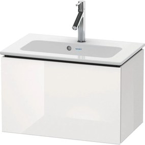 DURAVIT L-Cube závesná skrinka pod umývadlo Compact, 1 zásuvka, 620 x 391 x 400 mm, biela vysoký lesk, LC615602222