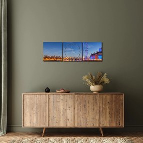 Obraz London Eye (s hodinami) (90x30 cm)