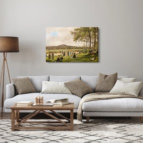 Obraz - French 19th Century, Race Course at Longchamps, reprodukcia (90x60 cm)
