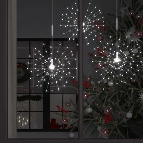 Vonkajší vianočný LED ohňostroj 10ks,studená biela 20cm,1400LED 328603