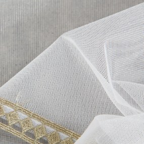 ZÁCLONA NA KRÚŽKOCH CASSIE 300X150 CM BIELA
