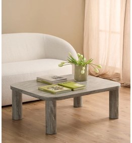 Svetlosivý konferenčný stolík v dekore mramoru 75x100 cm Solano – Actona