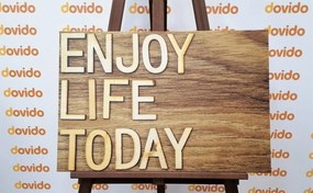 Obraz s citátom - Enjoy life today - 60x40